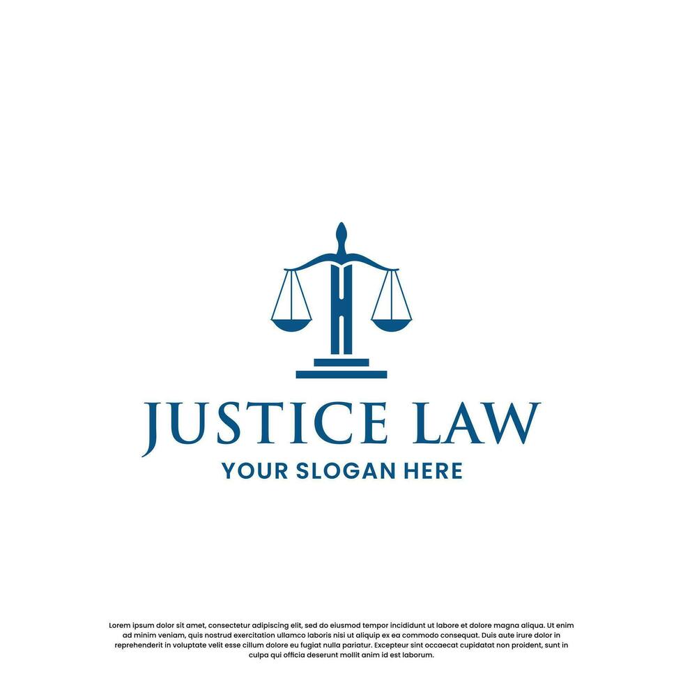 logotipo sobre justiça advogado. lei logotipo Projeto inspiração vetor