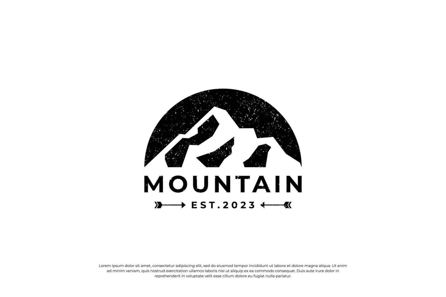 montanha lua combinação logotipo Projeto inspiração vetor