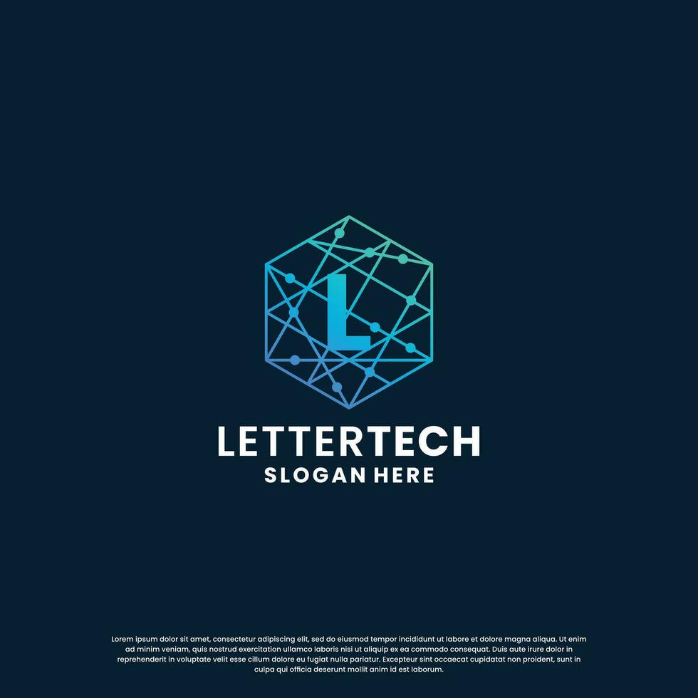 o negócio carta eu logotipo Projeto para tecnologia, laboratório, Ciência, Informática companhia vetor