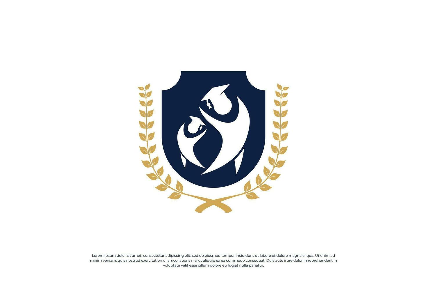 universidade emblema logotipo Projeto inspiração. vetor