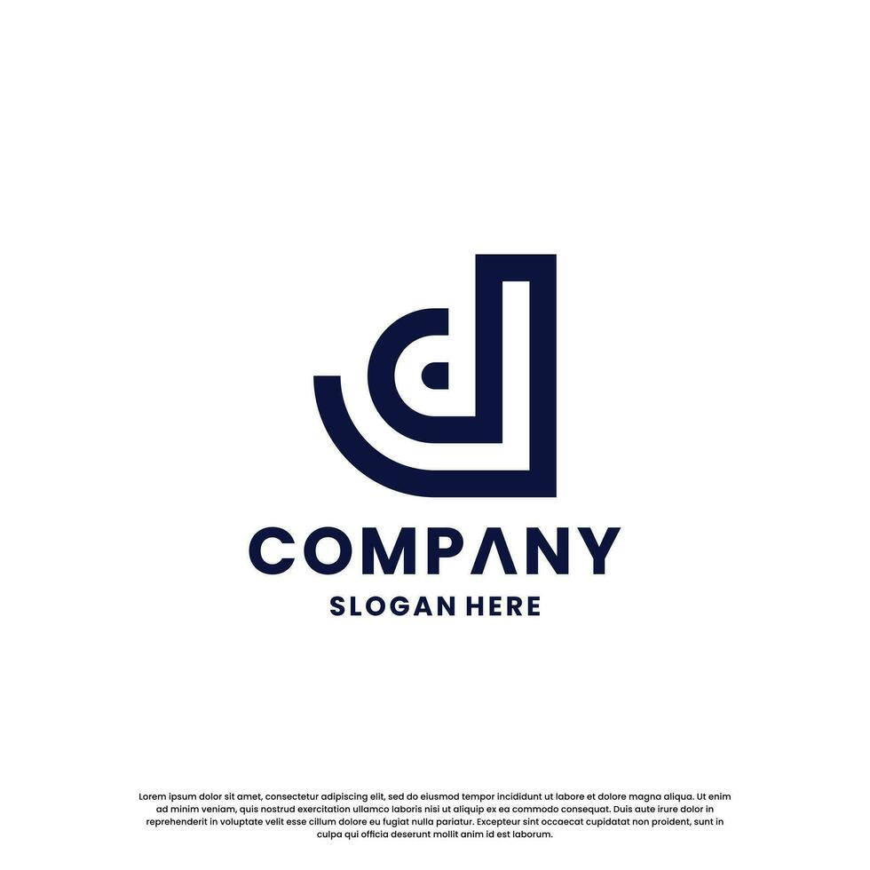 criativo monograma carta d logotipo Projeto para seu o negócio vetor