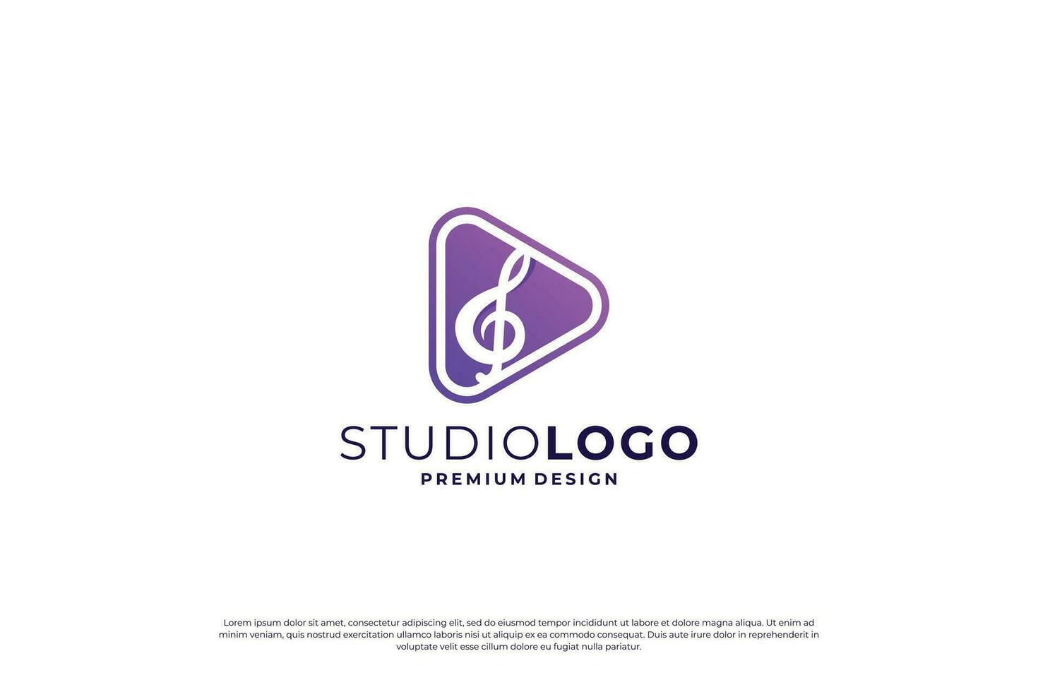 simples música logotipo Projeto ilustração vetor