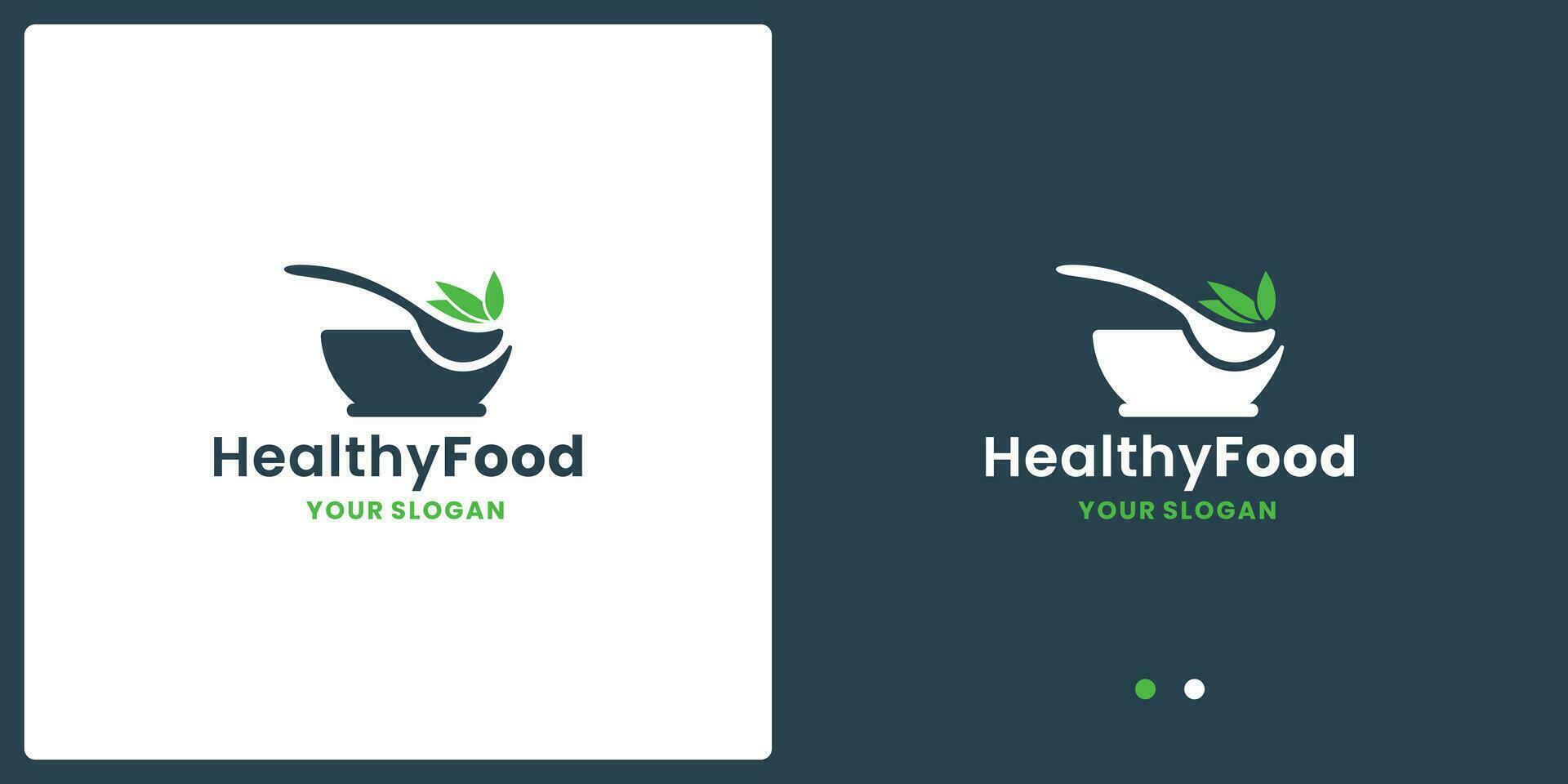 saudável restaurante logotipo Projeto. Comida nutrição logotipo modelo vetor