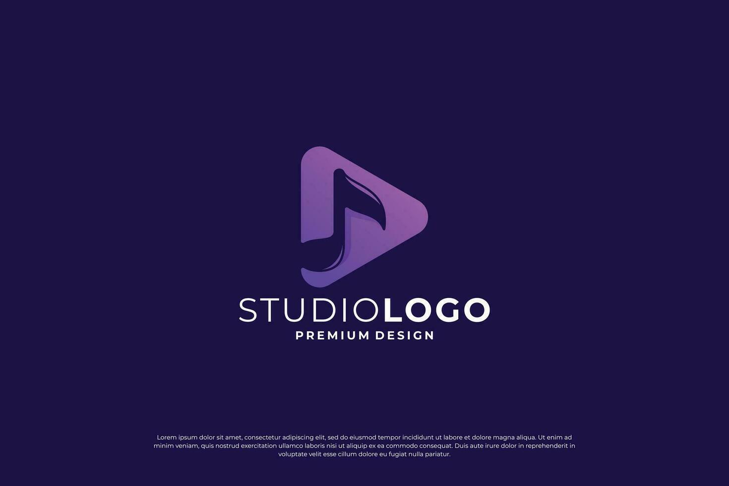 simples música logotipo Projeto ilustração vetor