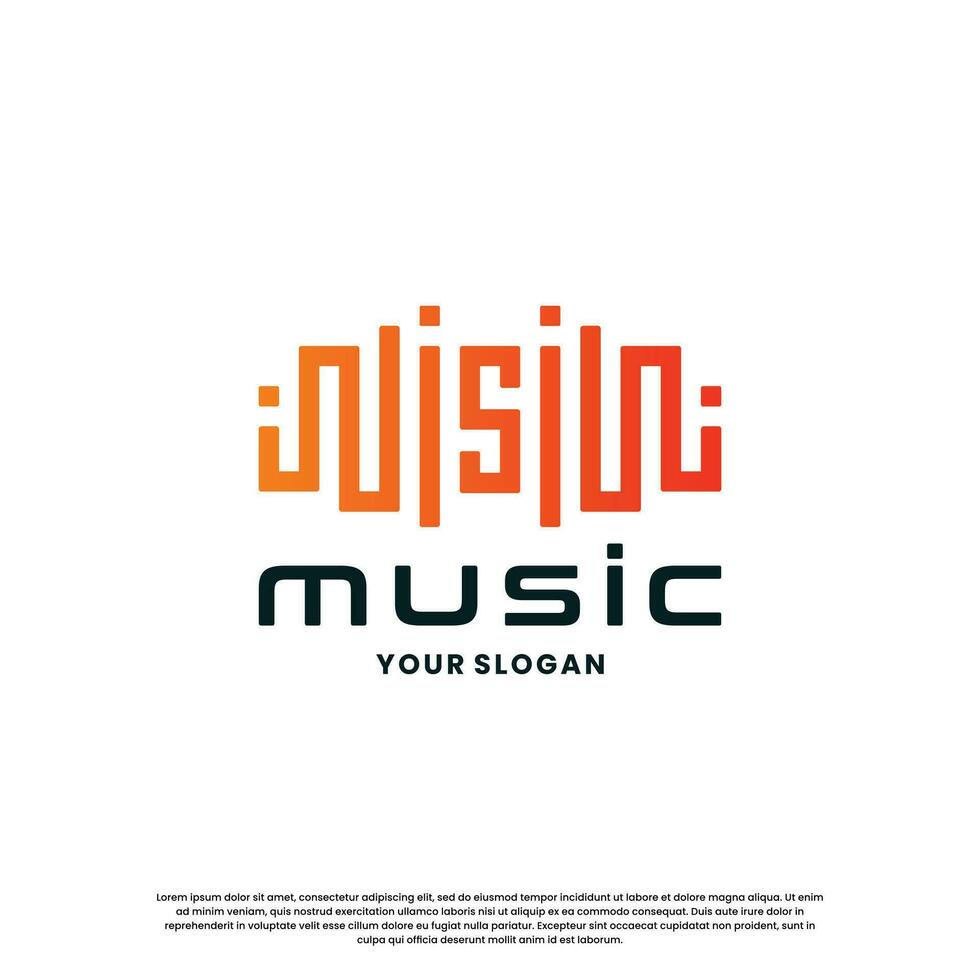 pulso música com carta s logotipo Projeto. equalizador ícone logotipo música inspiração vetor