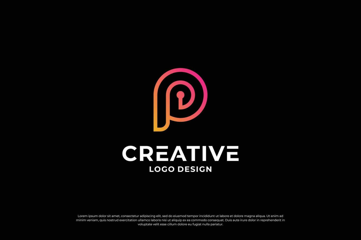 carta p logotipo Projeto inspiração. inicial cartas p logotipo símbolo marca. criativo carta p logotipo vetor. vetor