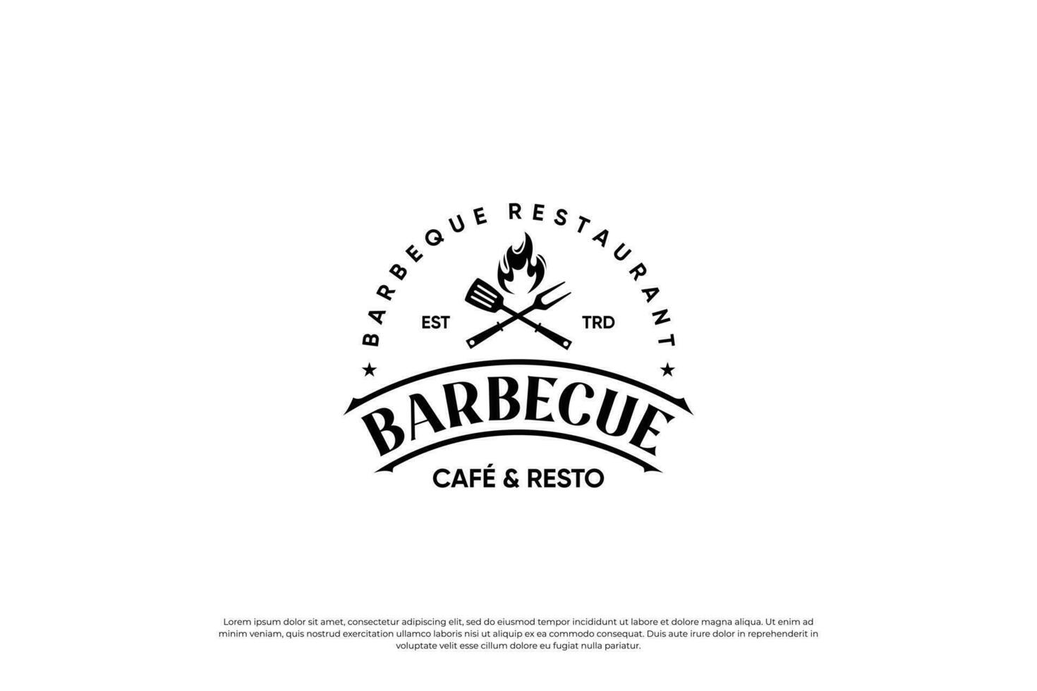 churrasco e grade logotipo modelo. bife casa vetor ilustração para restaurante cardápio distintivo.