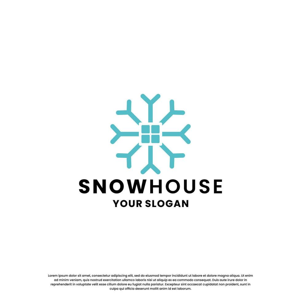 criativo neve casa logotipo Projeto inspiração vetor