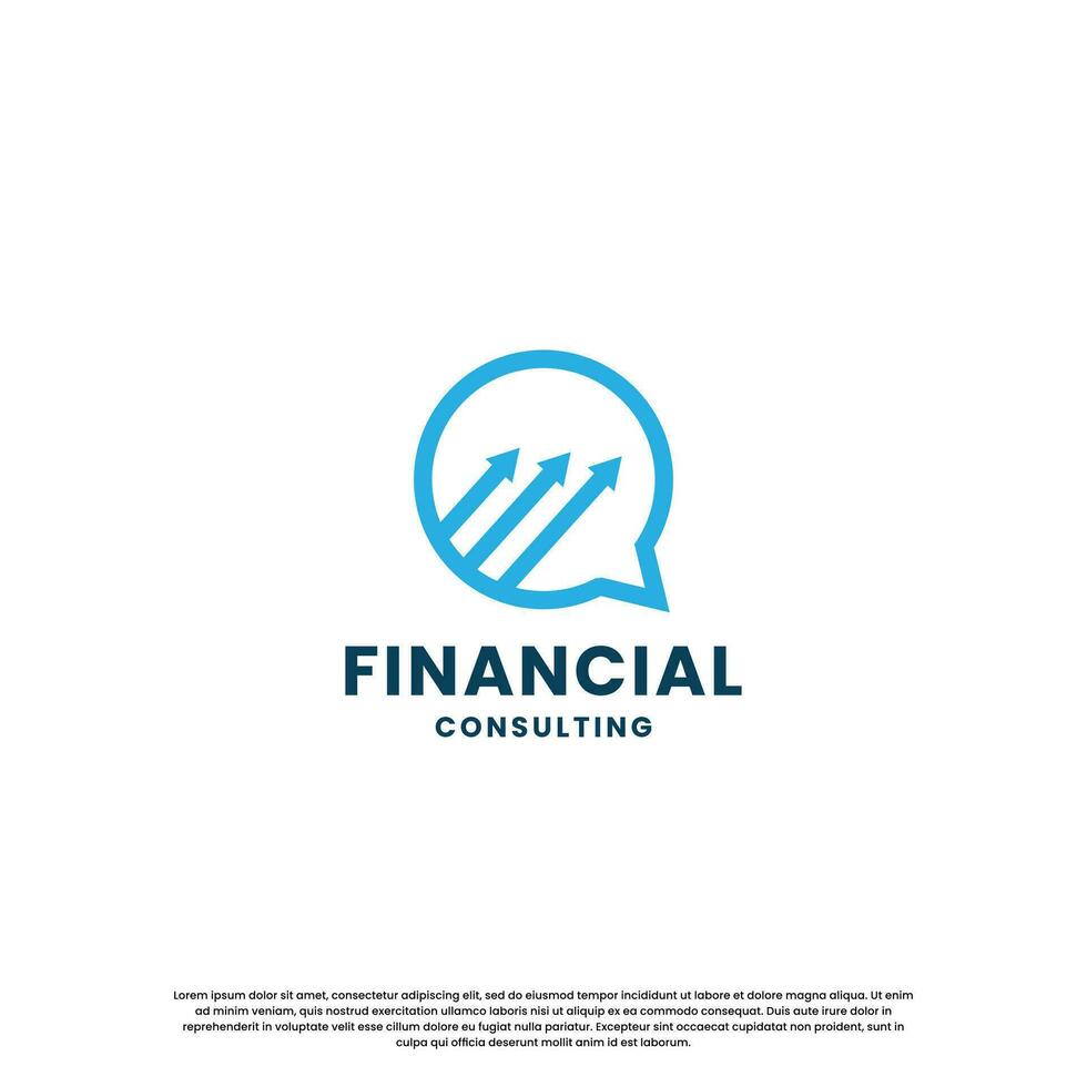 moderno financeiro consultando logotipo Projeto inspiração vetor
