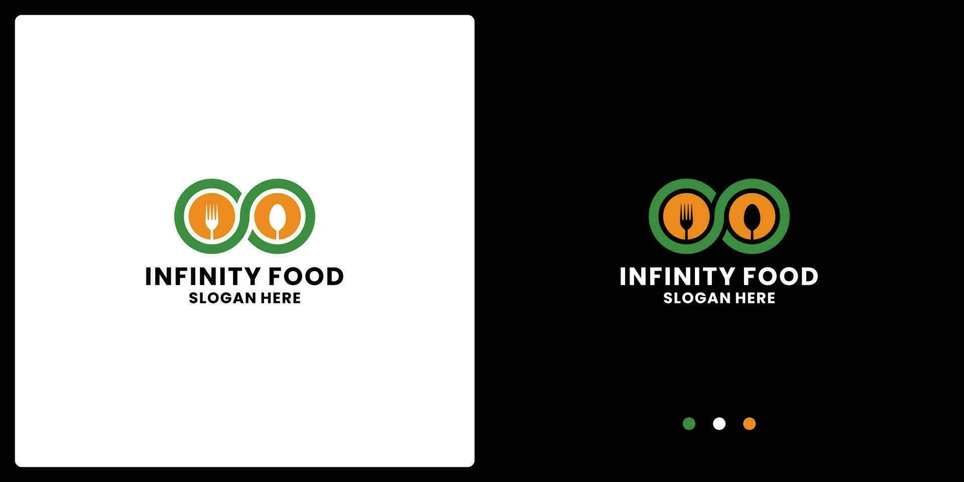 infinidade Comida logotipo Projeto inspiração vetor