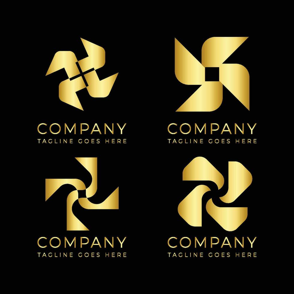 livre vetor companhia logotipo conjunto Projeto Ideias