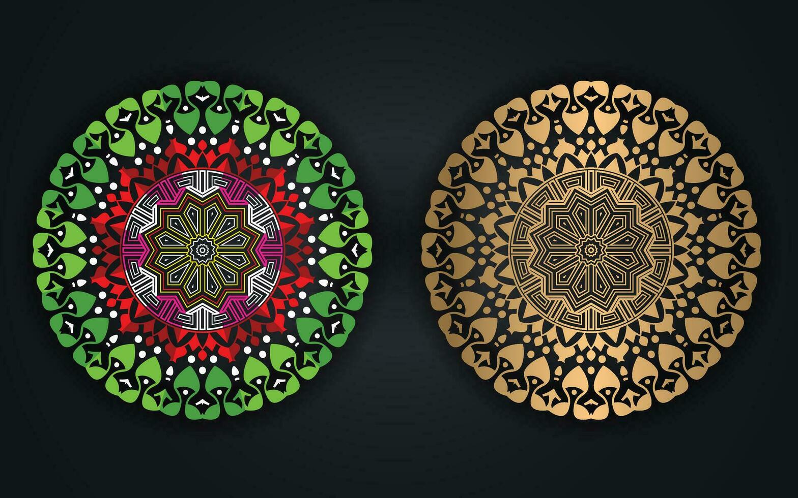 luxo colorida islâmico mandala fundo Projeto ou circular padronizar dentro Formato do mandala para hena, mehndi, tatuagem, decoração. decorativo enfeite dentro étnico oriental estilo. coloração livro página. vetor