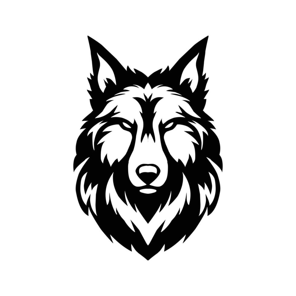 vetor mascote logotipo Lobo simples