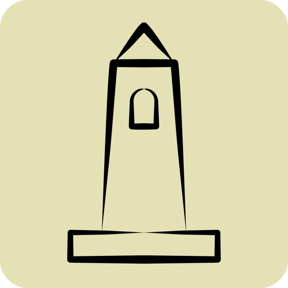 ícone rish volta torre. relacionado para Irlanda símbolo. mão desenhado estilo. simples Projeto editável. simples ilustração vetor