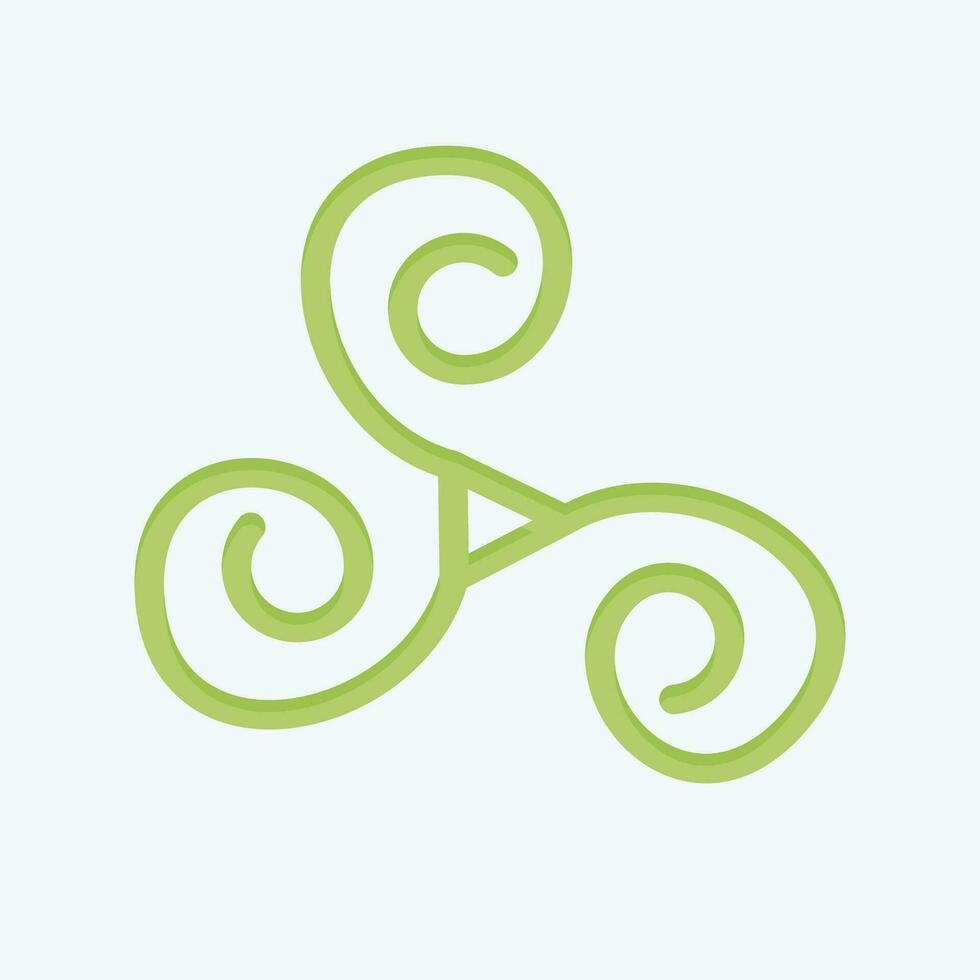 ícone tríscele. relacionado para Irlanda símbolo. plano estilo. simples Projeto editável. simples ilustração vetor