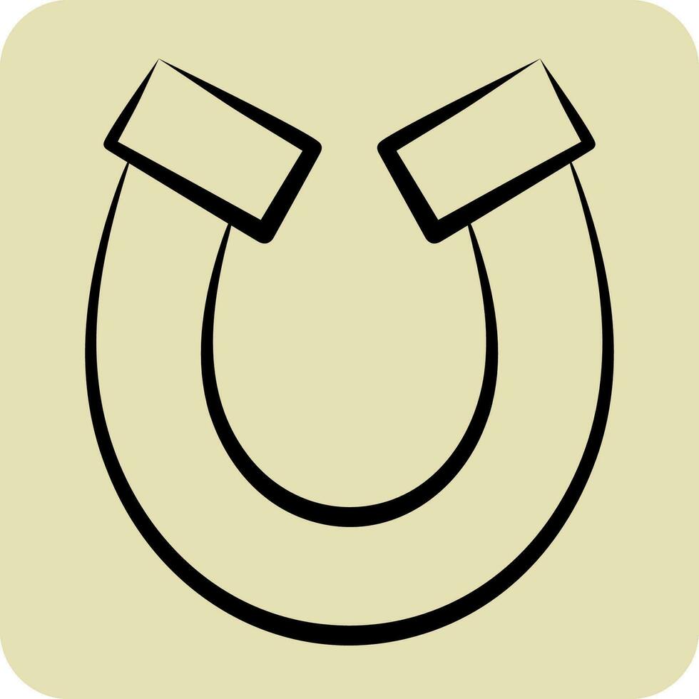 ícone cavalo sapato. relacionado para Irlanda símbolo. mão desenhado estilo. simples Projeto editável. simples ilustração vetor