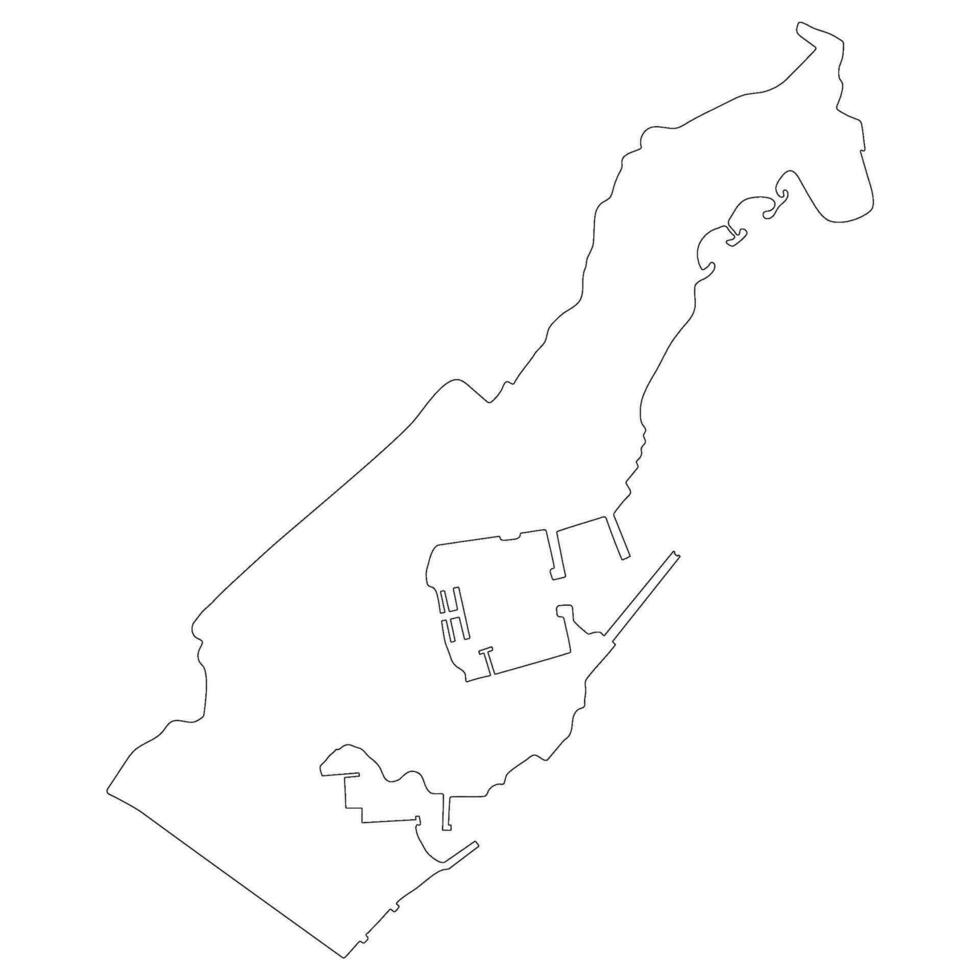 Mônaco mapa. mapa do Mônaco dentro branco cor vetor