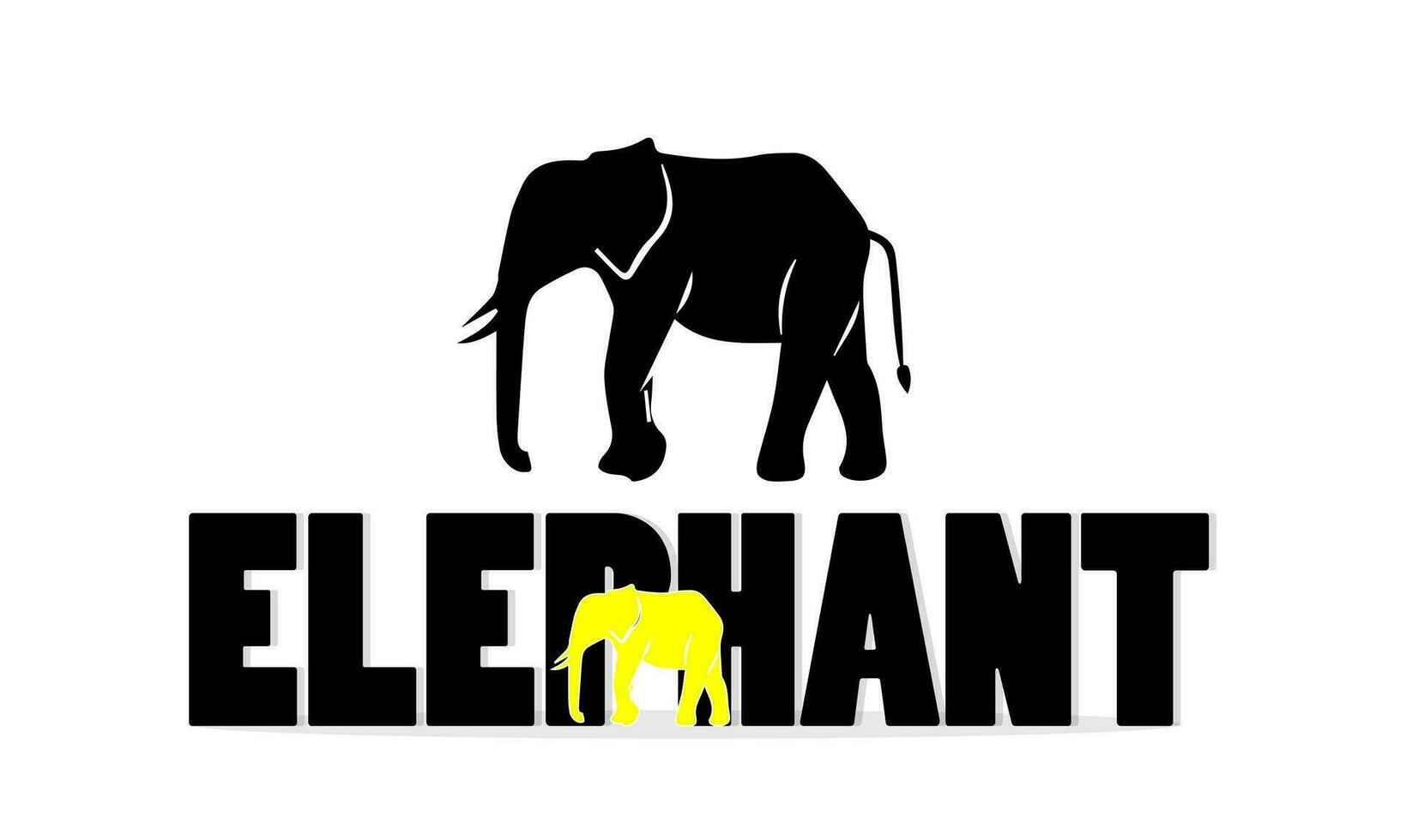 ilustração vetor gráfico do elefante logotipo