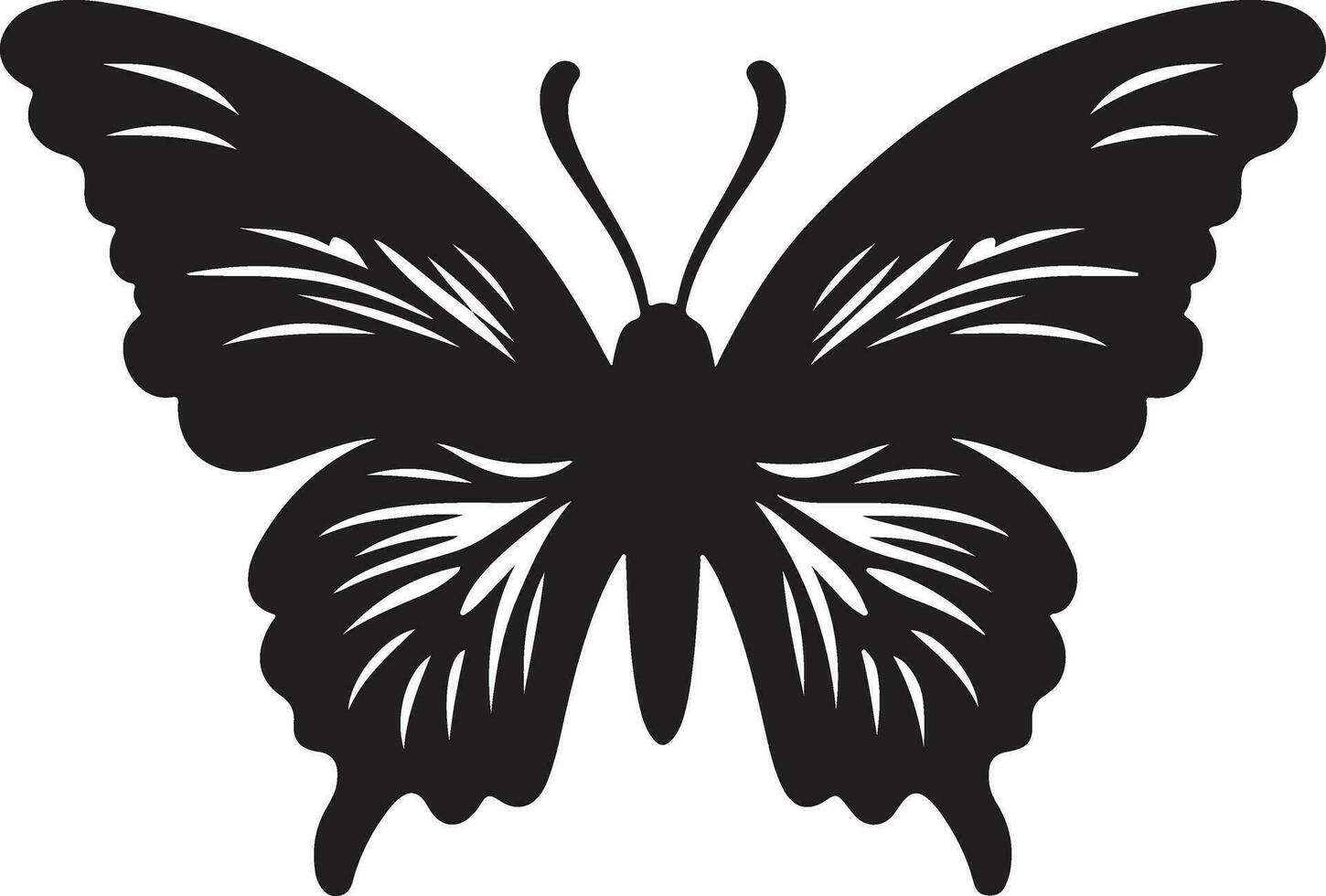 Preto borboleta silhueta ilustração vetor