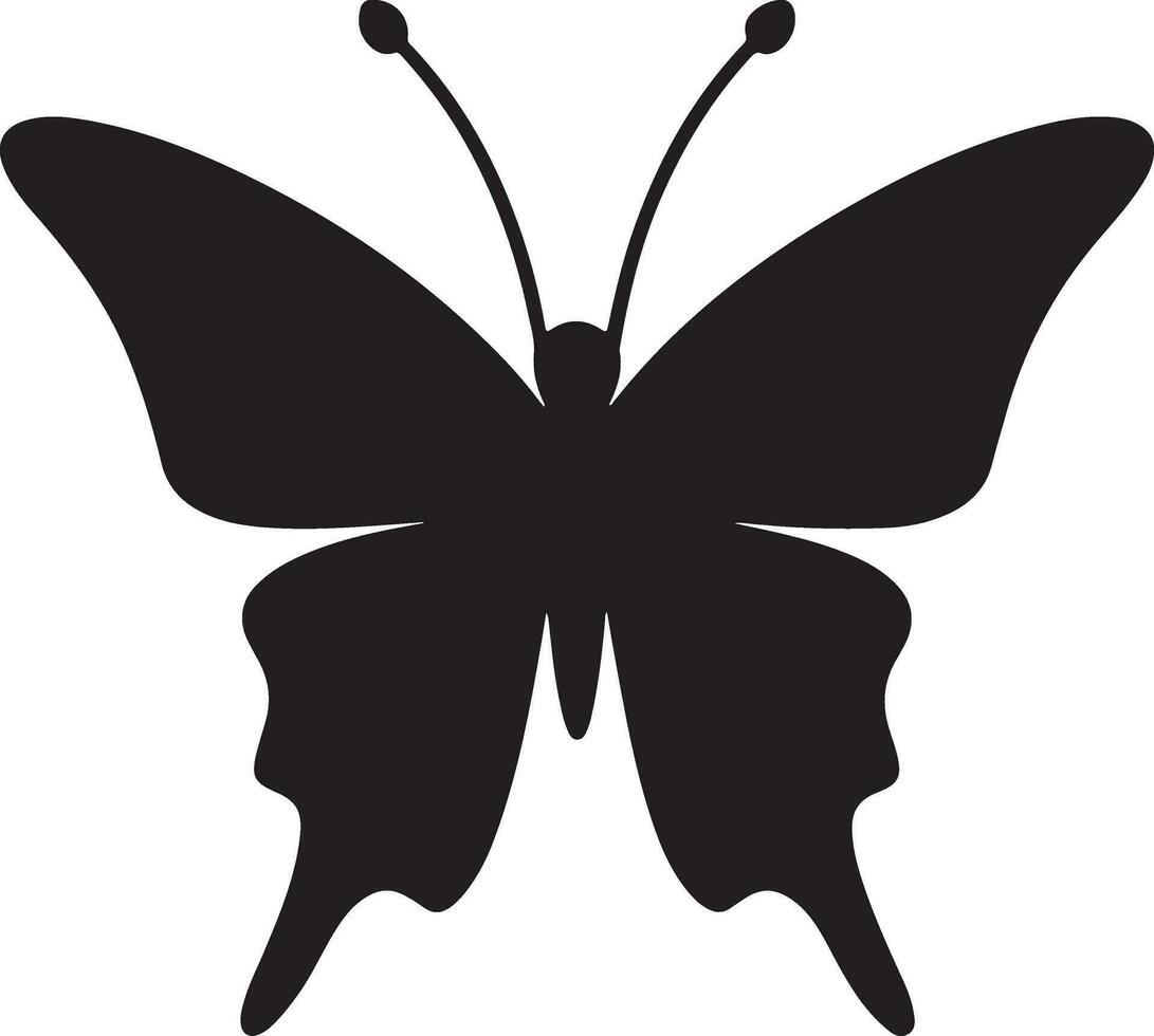 Preto borboleta silhueta ilustração vetor