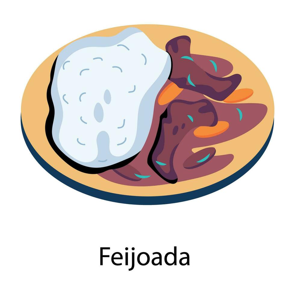 na moda feijoada conceitos vetor