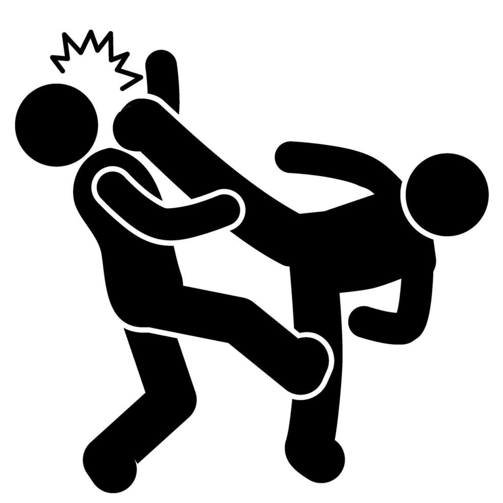 vetor ilustração do misturado marcial artes, jogando, soco