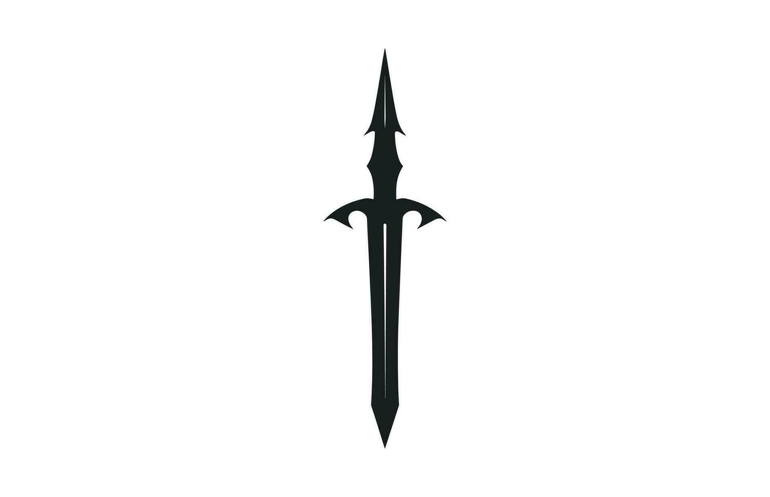medieval espada vetor silhueta