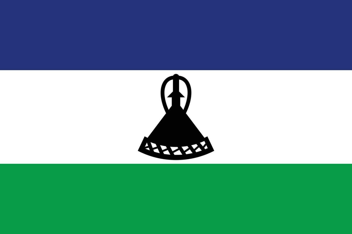 a nacional bandeira do Lesoto vetor ilustração com oficial cor