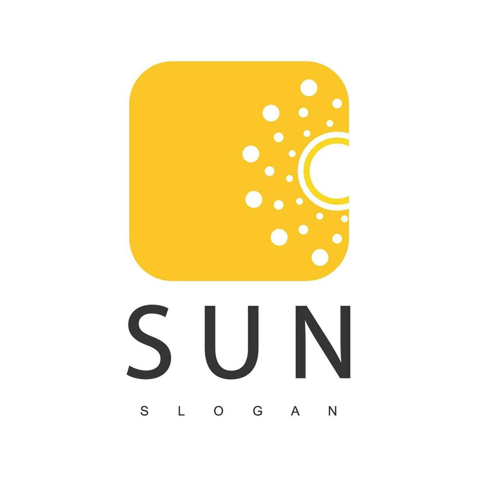 Aumentar Sol logotipo Projeto modelo vetor