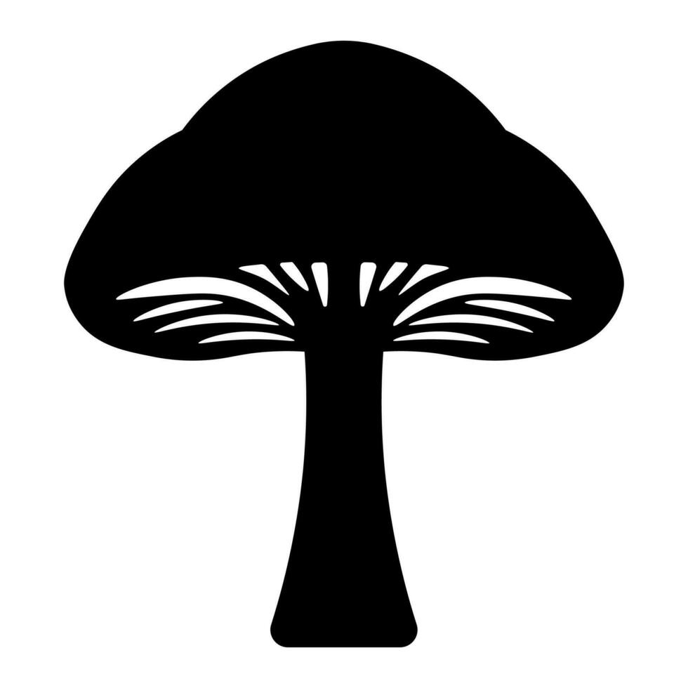 cogumelo Preto vetor ícone isolado em branco fundo