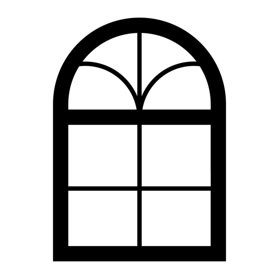 janela Preto vetor ícone isolado em branco fundo