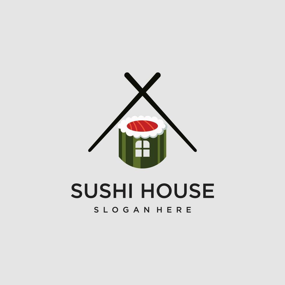 Sushi logotipo Projeto vetor com simples criativo conceito