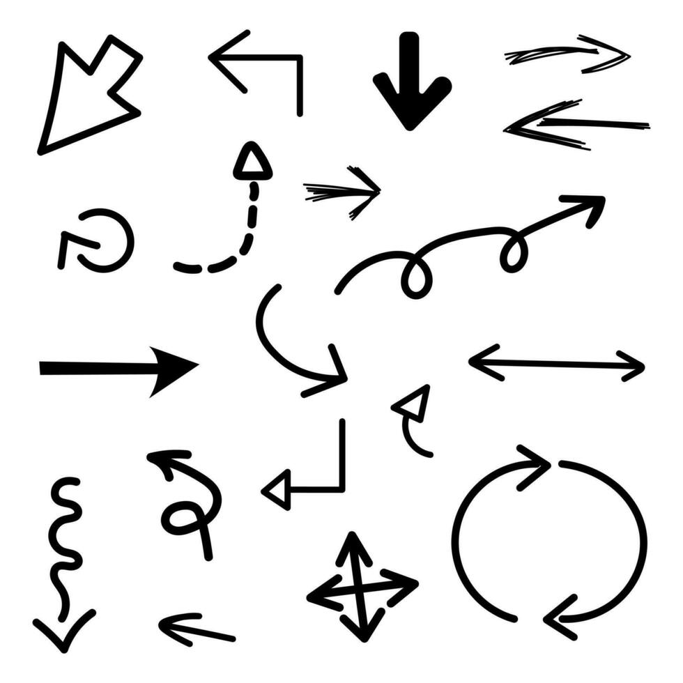 ilustração com vetor Setas; flechas, conjunto