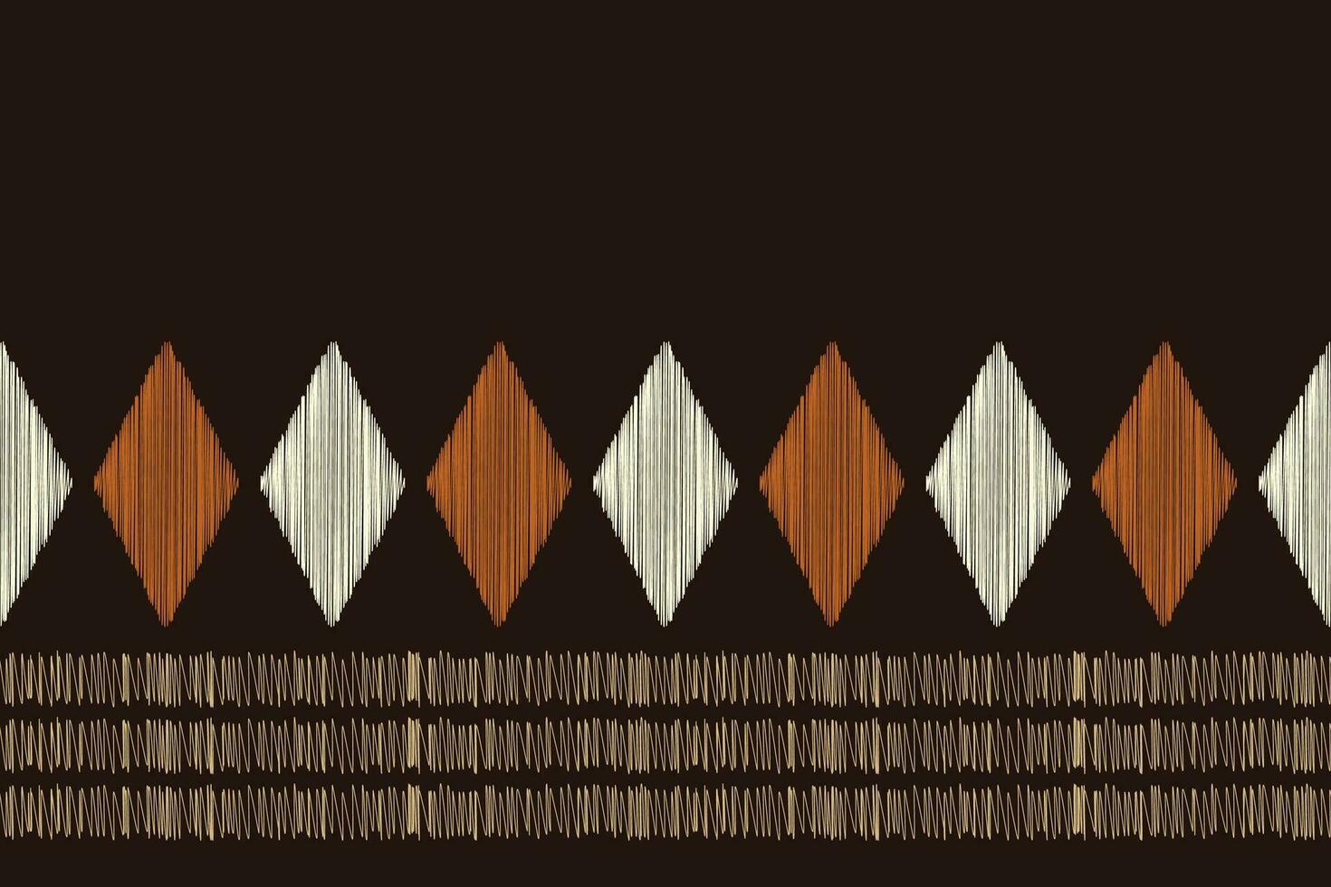 étnico ikat tecido padronizar geométrico estilo.africano ikat bordado Castanho étnico oriental padronizar Castanho fundo. resumo,illustration.texture,papel de parede,quadro,decoração,tapete,motivo. vetor