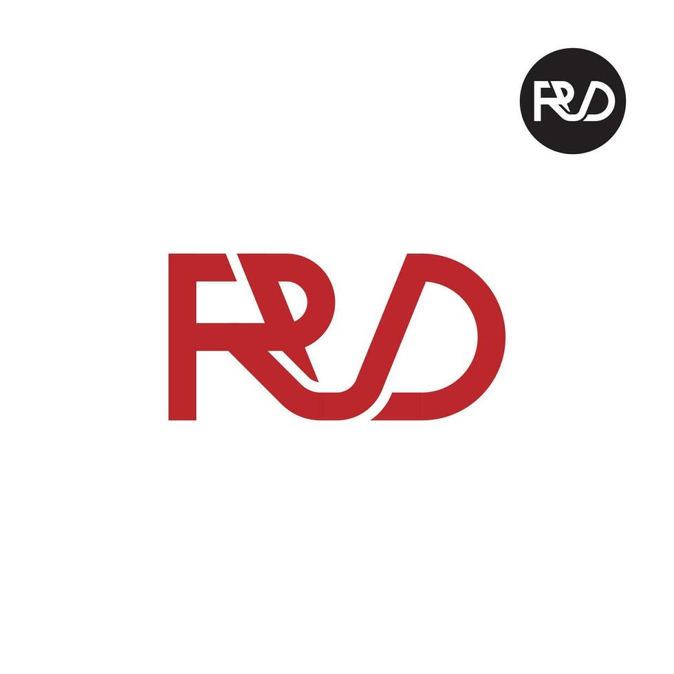 carta rvd monograma logotipo Projeto vetor