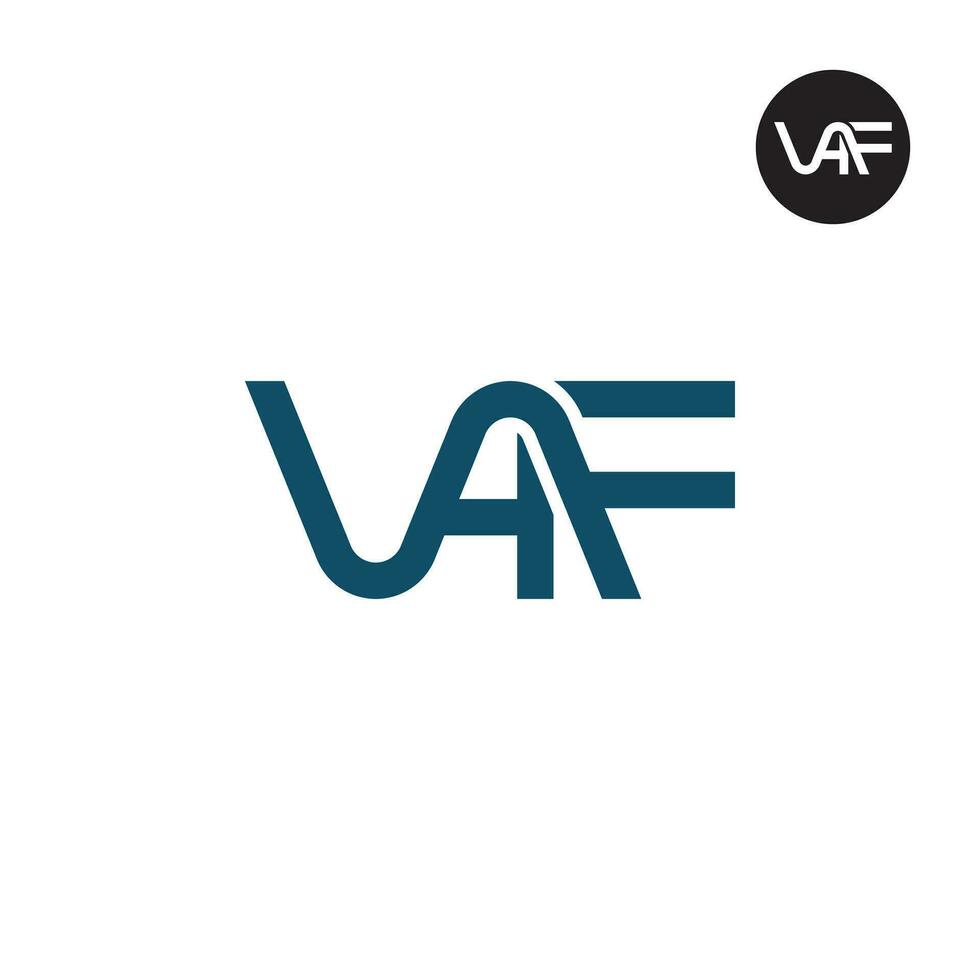 carta vaf monograma logotipo Projeto vetor