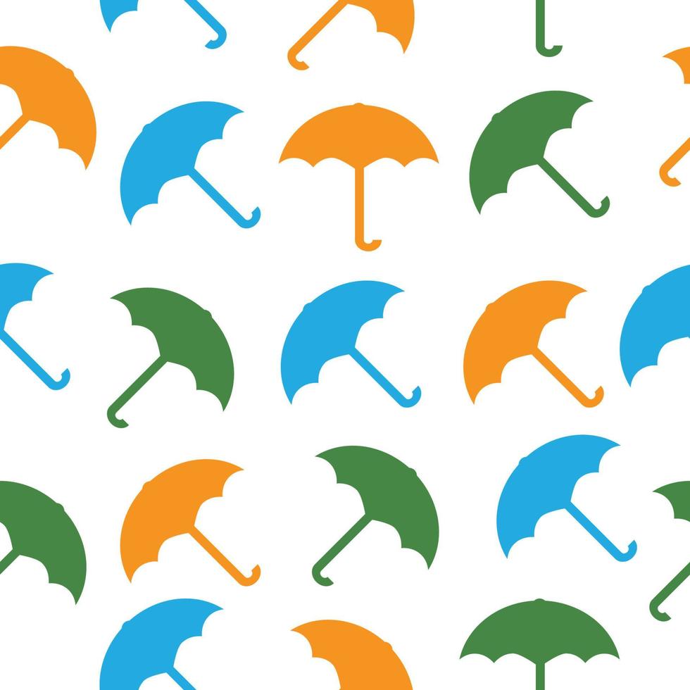 guarda-chuva fofo colorido sem costura de fundo vetor