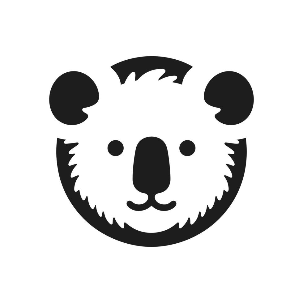 desenho animado silhueta do uma coala Urso logotipo ícone símbolo vetor ilustração