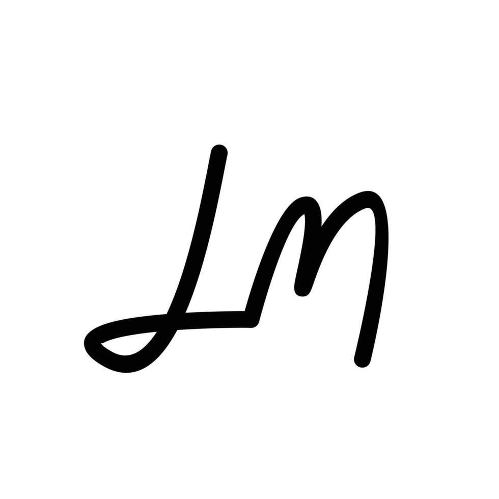 lm inicial carta logotipo ícone Projeto vetor