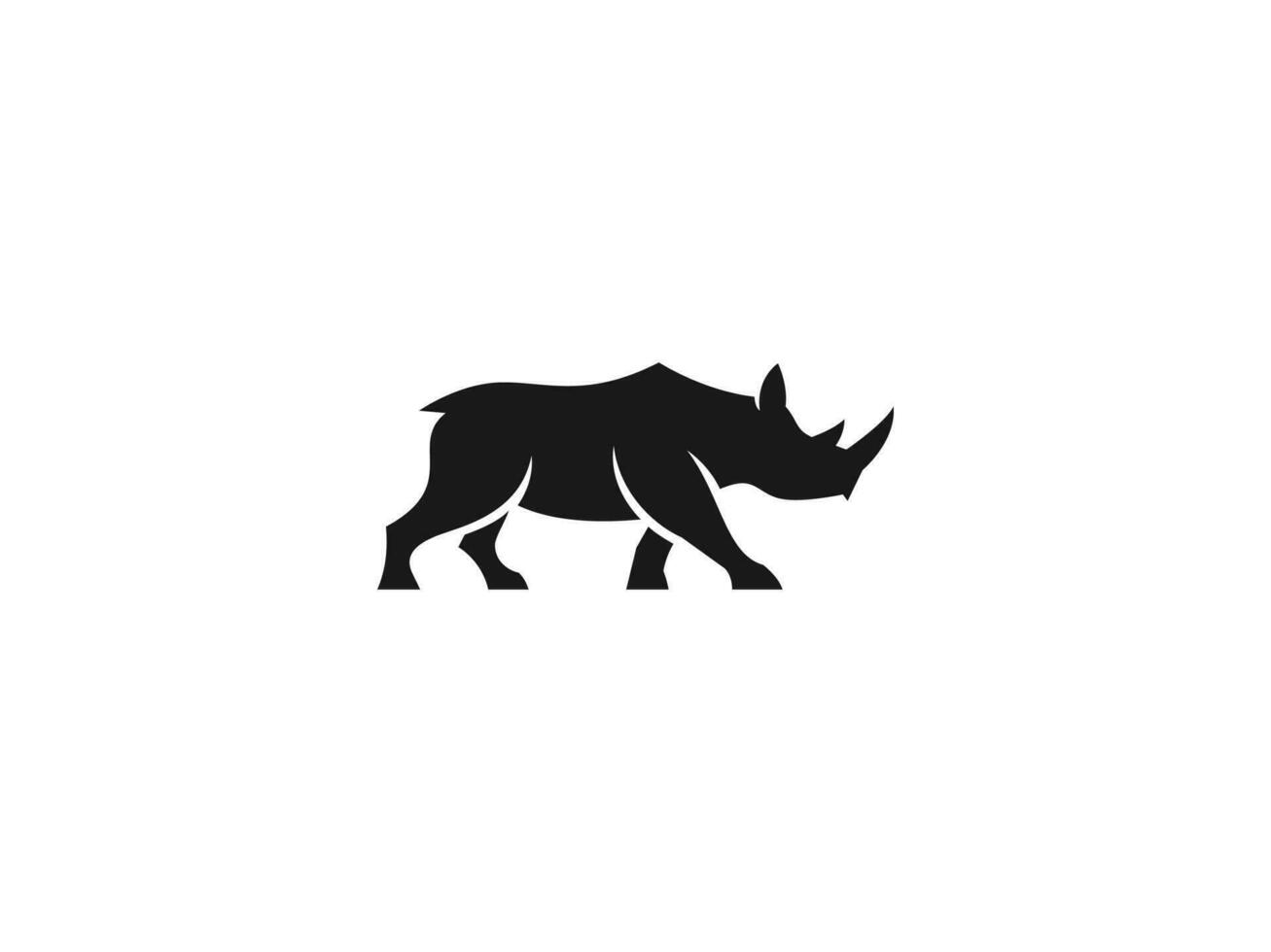 rinoceronte logotipo vetor ícone ilustração, logotipo modelo