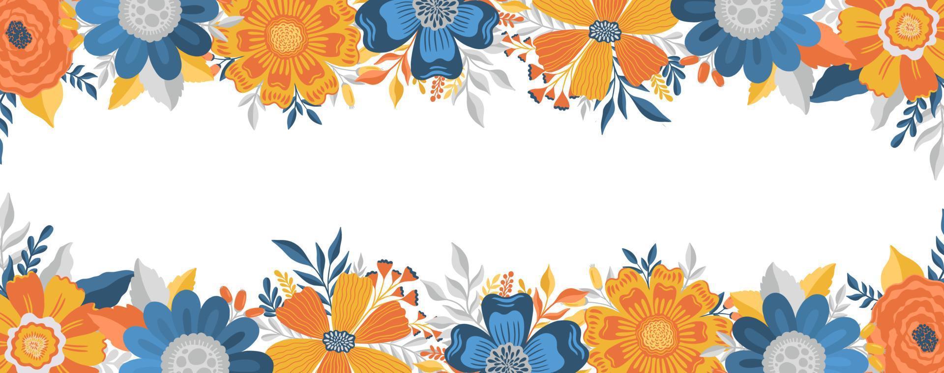 flor alongada quadro em elegante style.vintage floral background.romantic modelo de design. vetor