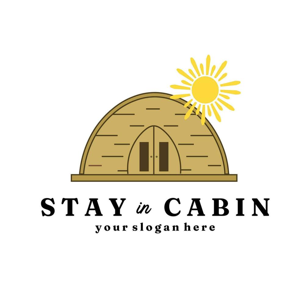 cabine casa, logotipo vetor ilustração Projeto gráfico