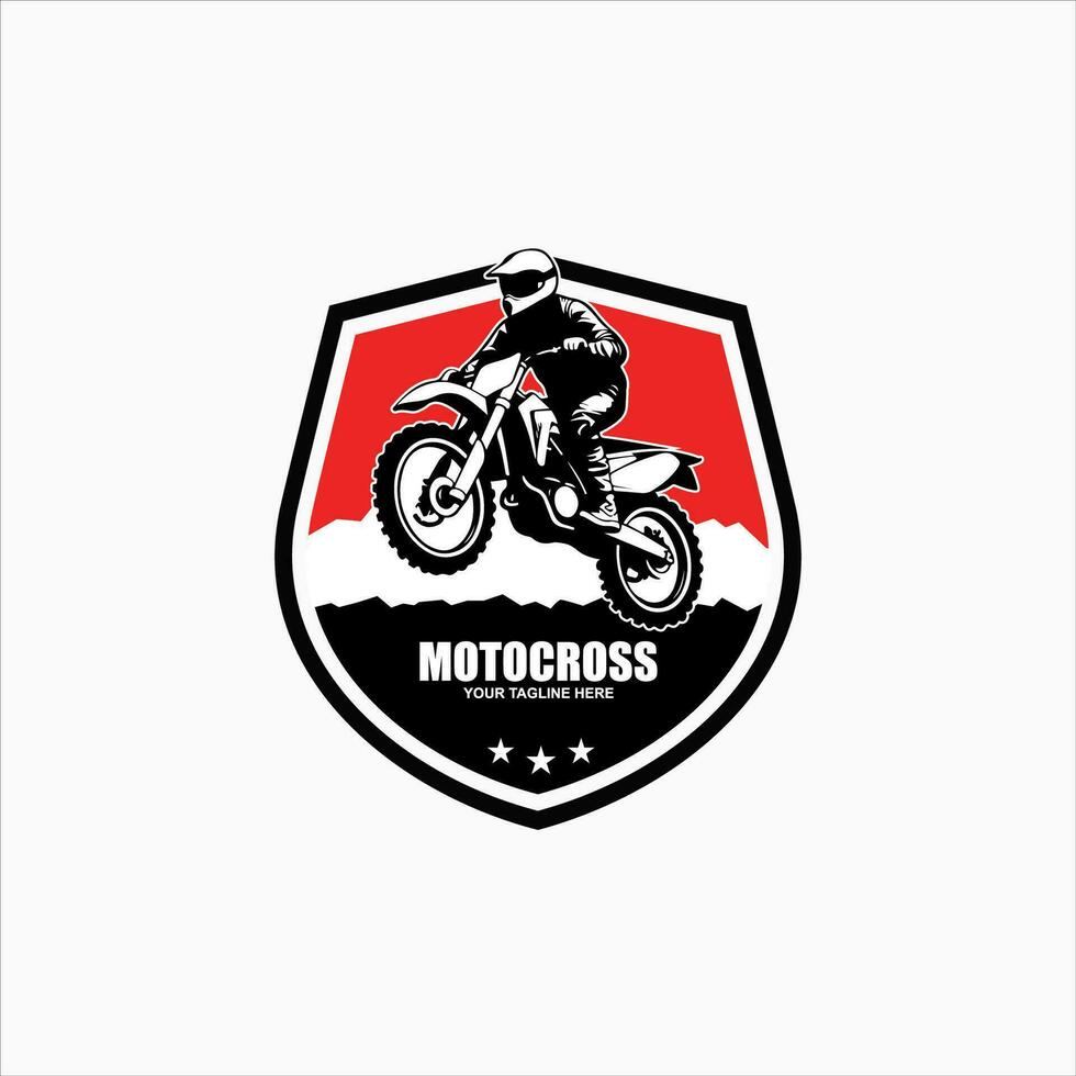 motocross silhueta logotipo vetor