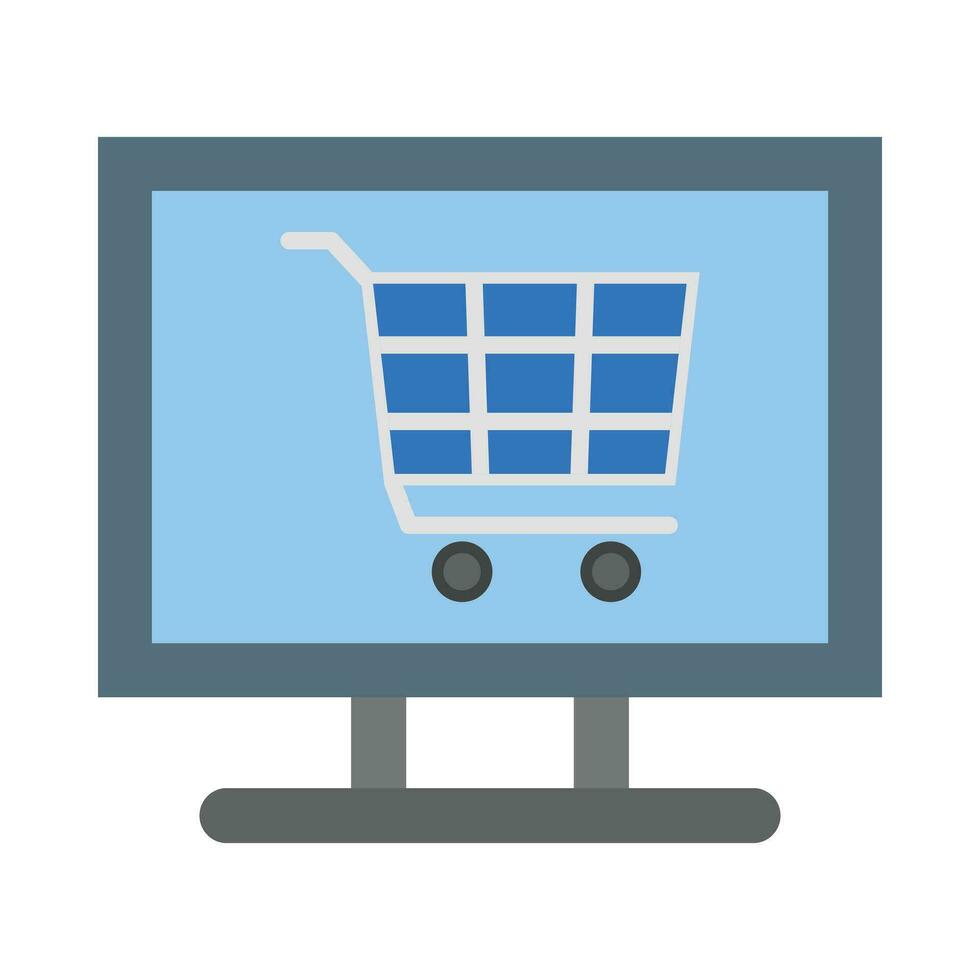 conectados compras vetor plano ícone para pessoal e comercial usar.