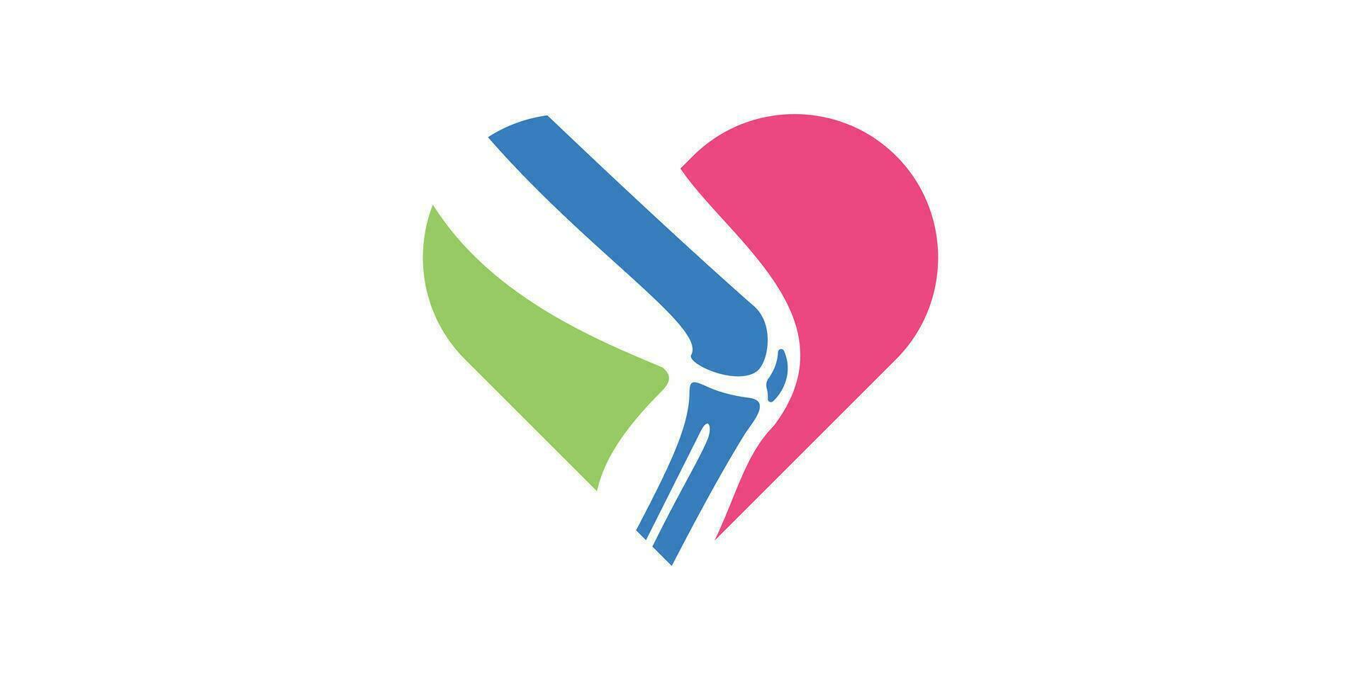 logotipo Projeto combinação do amor forma com ossos, ícone, vetor, símbolo. vetor