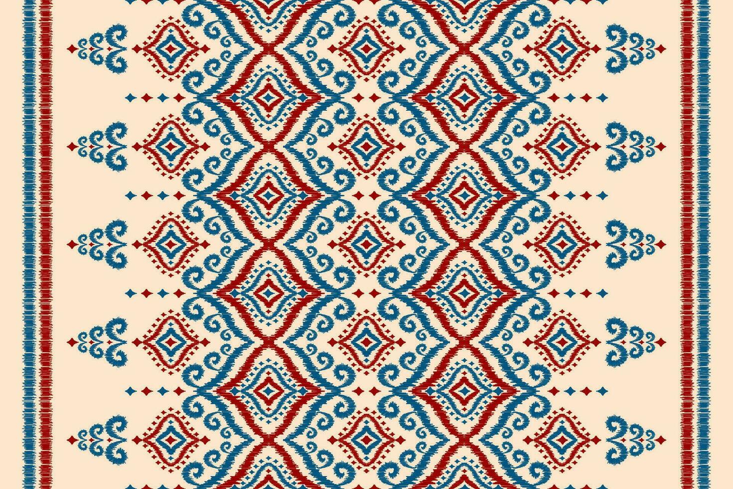 tapete étnico tribal arte padrão. padrão sem emenda de ikat étnico. estilo americano, mexicano. vetor