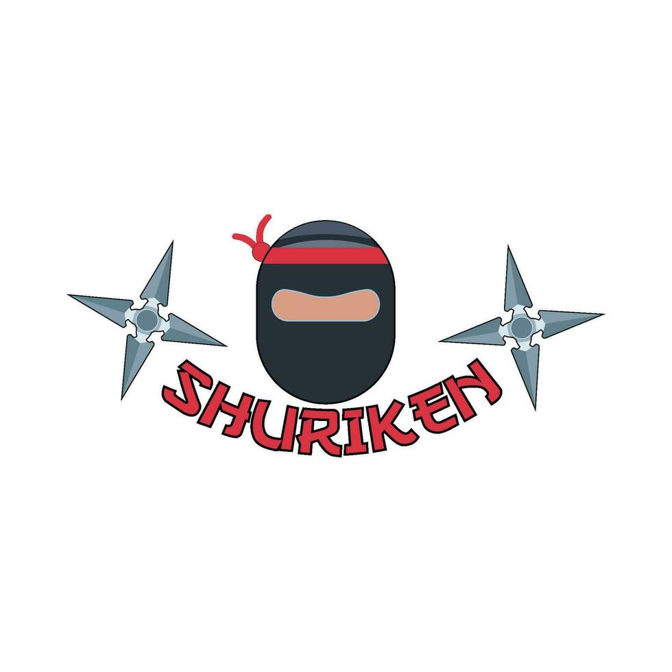 Shuriken com ninja Japão ilustração vetor