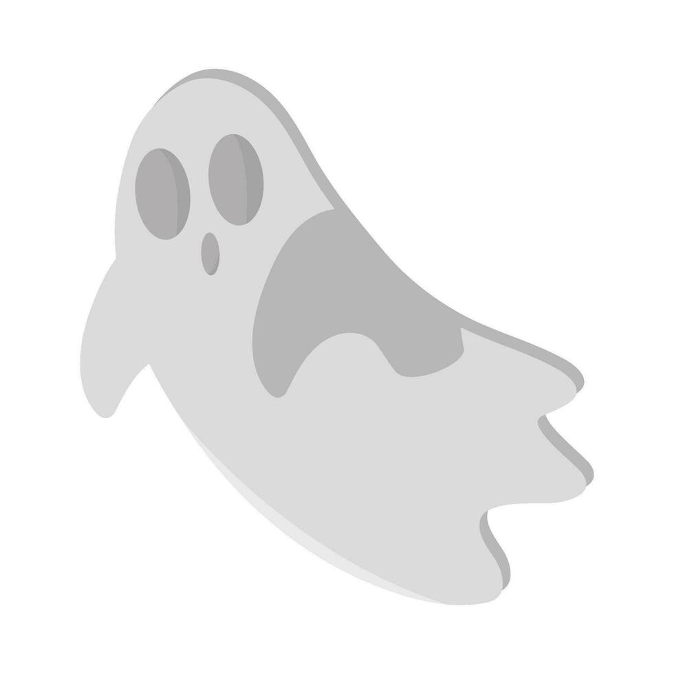 fantasma branco mosca ilustração vetor