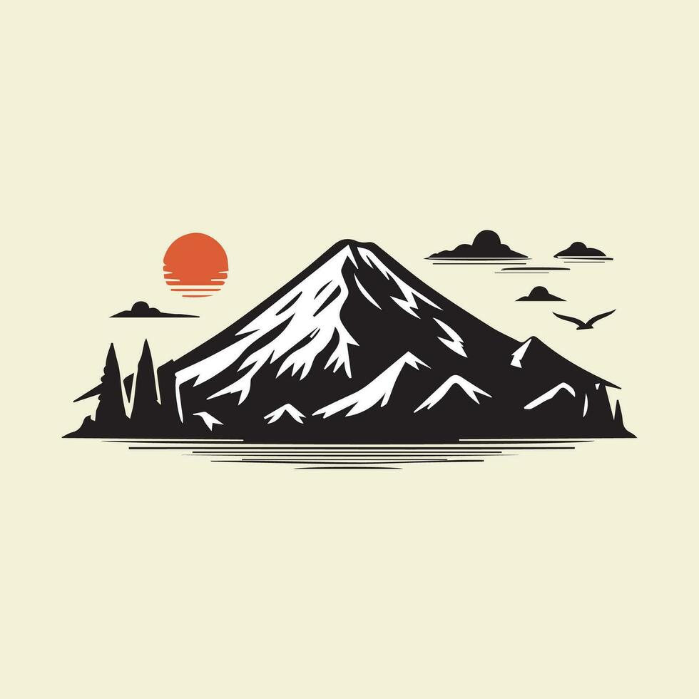 montar Fuji do Japão ilustração vetor plano estilo