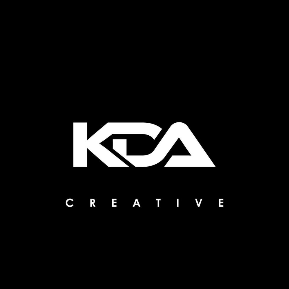 kda carta inicial logotipo Projeto modelo vetor ilustração